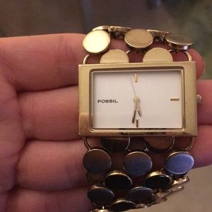 Fossil gold watch